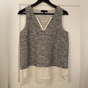 Sanctuary Autumn Tweed Layered Shell in Winter White/Grey